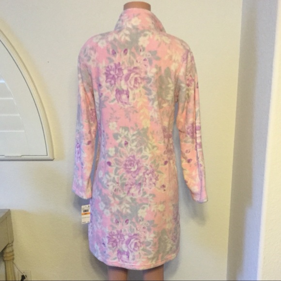 NWT MISS ELAINE FULL ZIP FLORAL ROBE - Picture 3 of 5